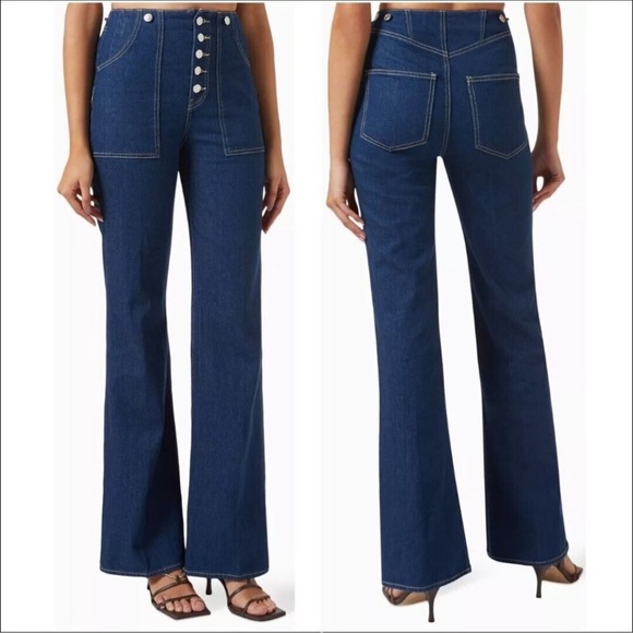 VERONICA BEARD High-rise wide-leg jeans size 28 - Picture 1 of 16